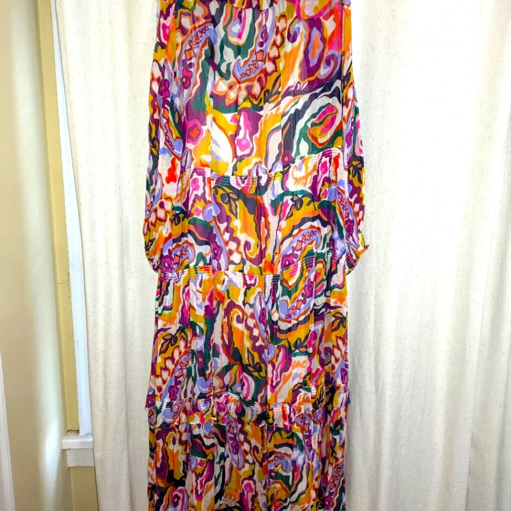 Anthropologie sheer tiered Maxi Dress - Picture 2 of 2